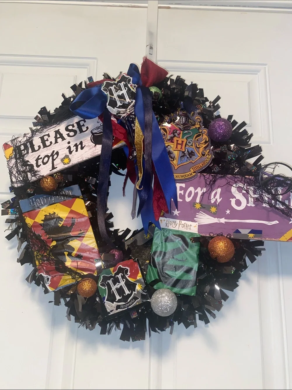 Harry Potter Handmade Holiday Christmas Halloween Wreath